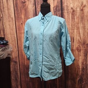 Columbia Pfg Omnishade Womens Button Up Top Size Small
